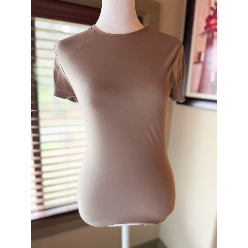Abercrombie & Fitch light brown layering stretch top size S